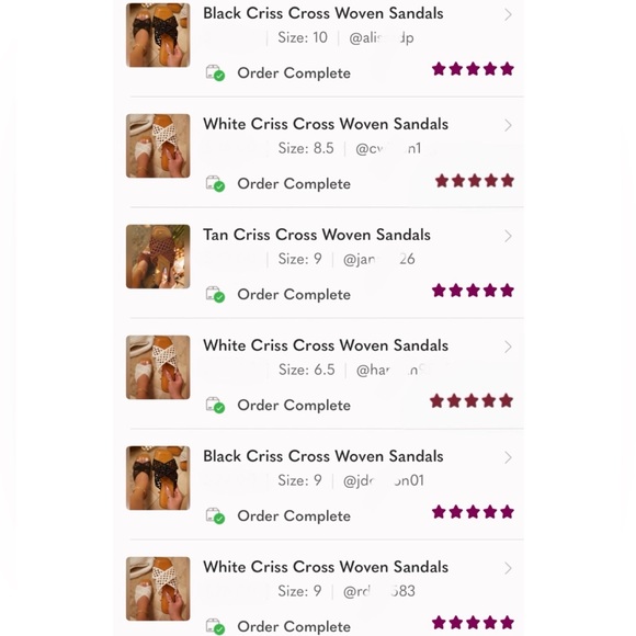 White Criss Cross Woven Sandals - Picture 5 of 6